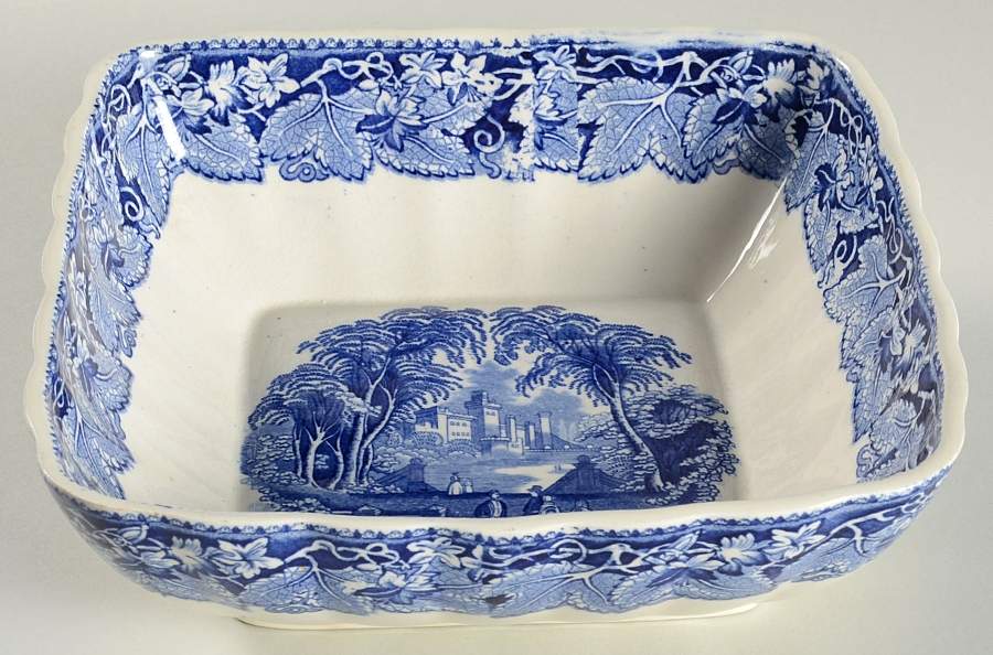 Vista Blue 9" Square Vegetable Bowl by Mason's-1