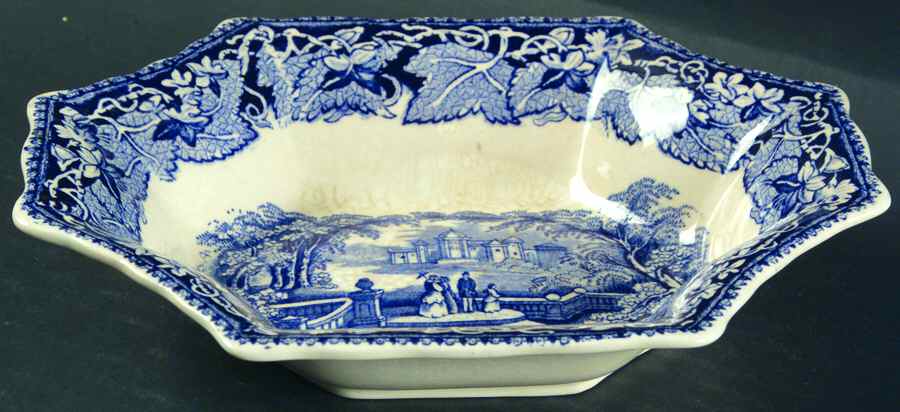 Vista Blue 7" Sweet Meat Dish by Mason's-1