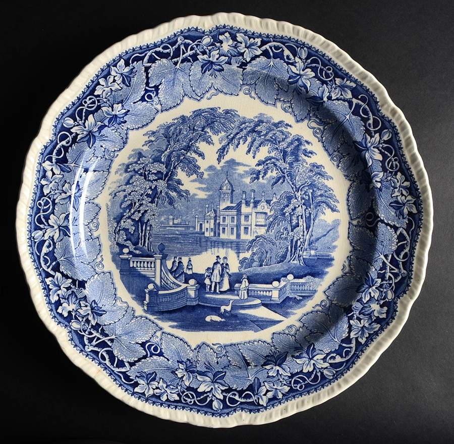 Vista Blue 14" Chop Plate (Round Platter) by Mason's-1