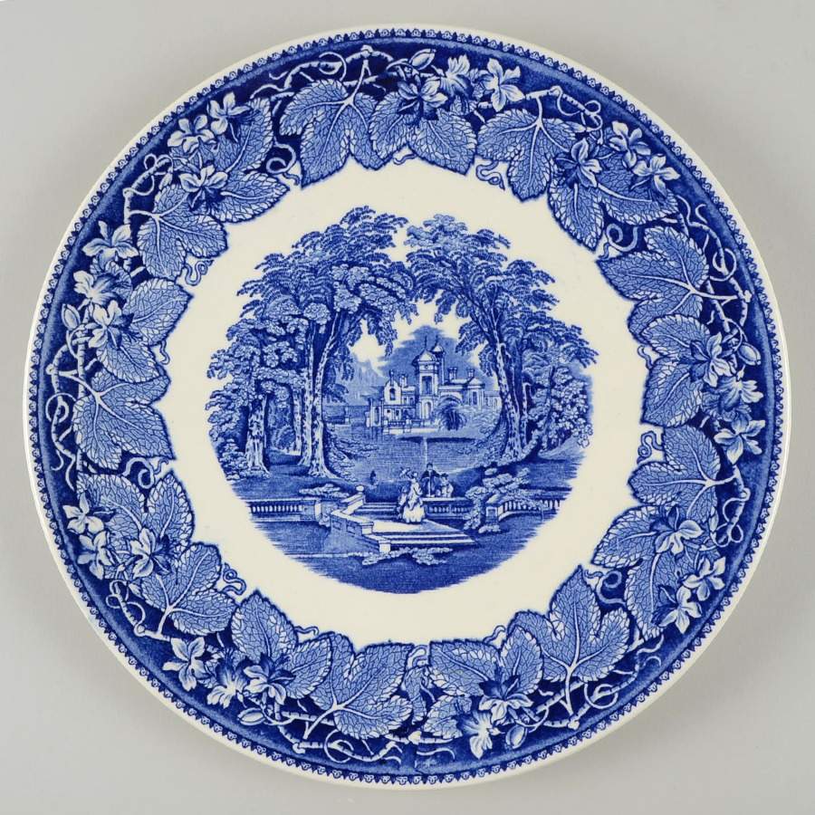 Vista Blue Cake Plate by Mason's-1