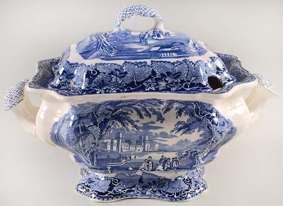 Vista Blue Small Bedford Tureen & Lid by Mason's-1