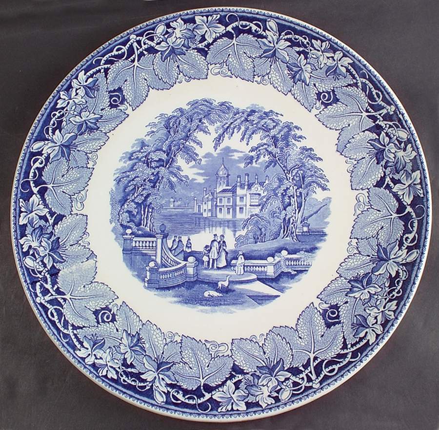 Vista Blue 15" Chop Plate (Round Platter) by Mason's-1