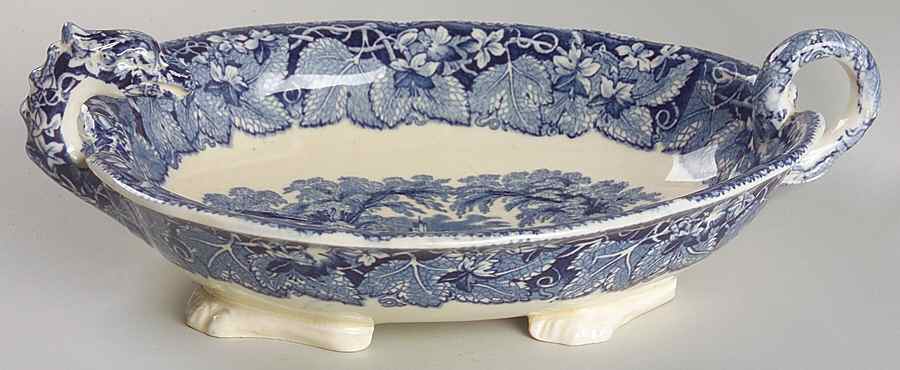 Vista Blue Dragon Dish by Mason's-1