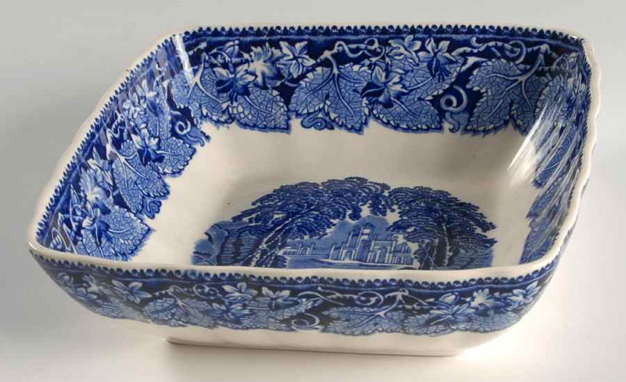 Vista Blue 7" Square Vegetable Bowl by Mason's-1