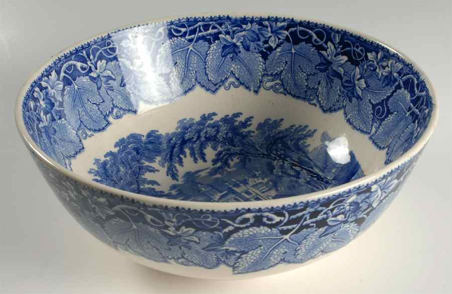 Vista Blue 11" Large Fruit Bowl by Mason's-1
