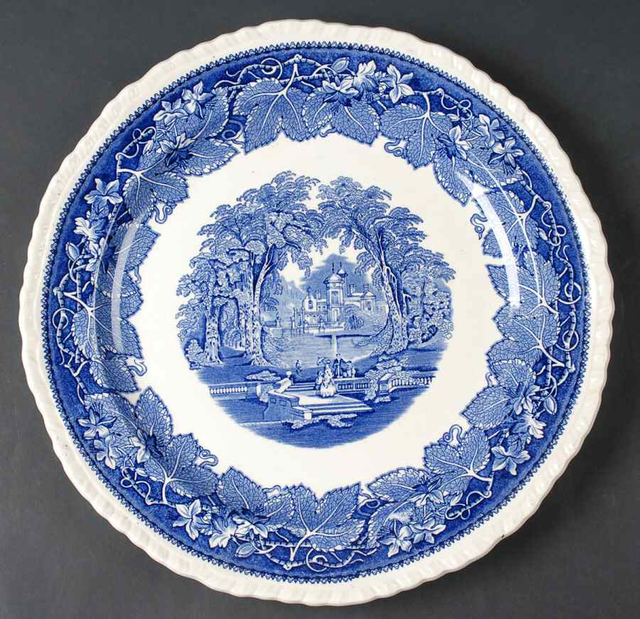 Vista Blue 13" Chop Plate (Round Platter) by Mason's-1