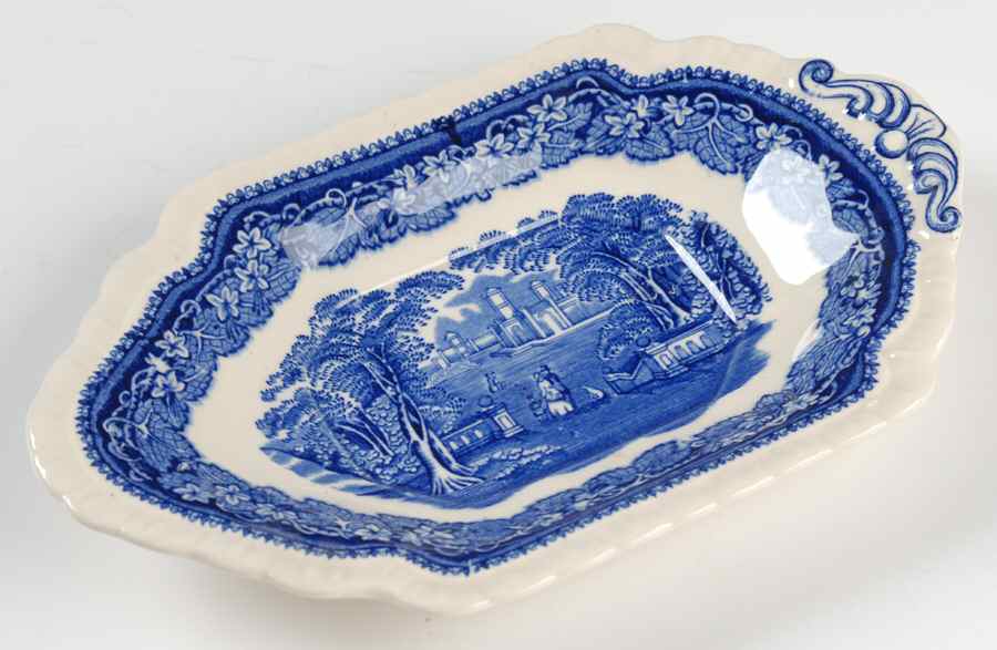 Vista Blue Underplate for Gravy Boat by Mason's-1