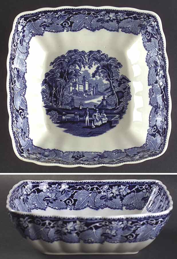 Vista Blue 8" Square Vegetable Bowl by Mason's-1
