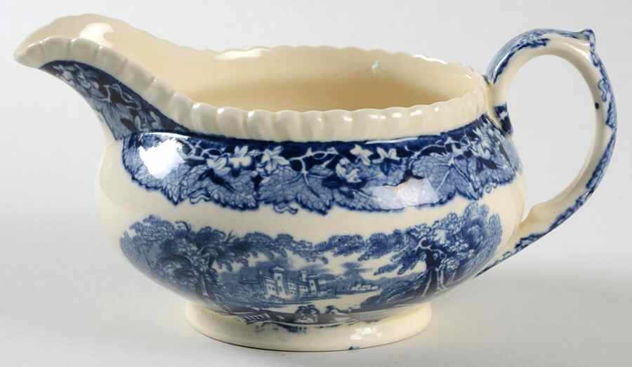 Vista Blue Gravy Boat by Mason's-1