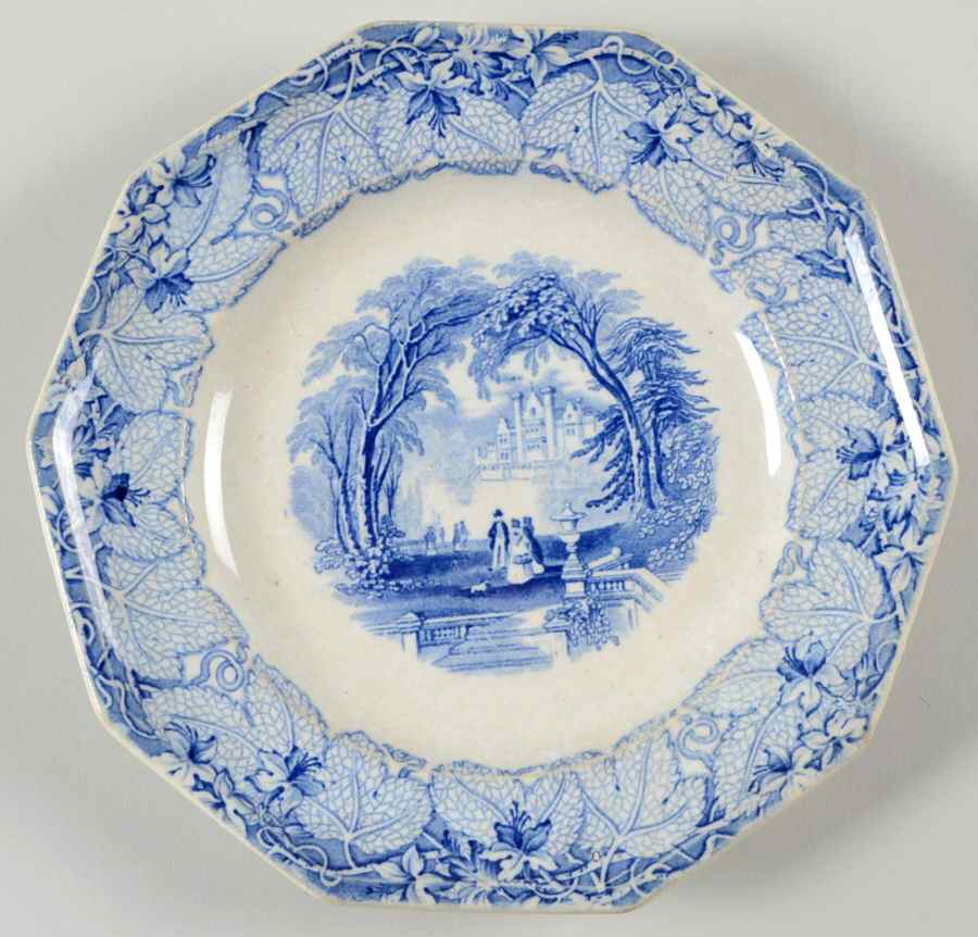 Vista Blue Decagon (10 Sided) Salad Plate by Mason's-1