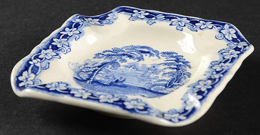Vista Blue Small Square Ashtray by Mason's-1