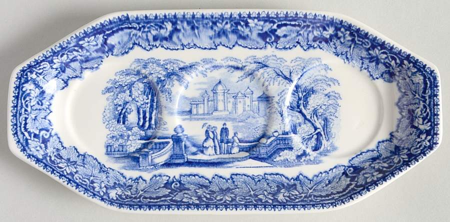 Vista Blue Tray for Salt, Pepper & Mustard Set by Mason's-1