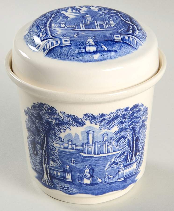 Vista Blue Drip Jar & Lid (No Strainer) by Mason's-1