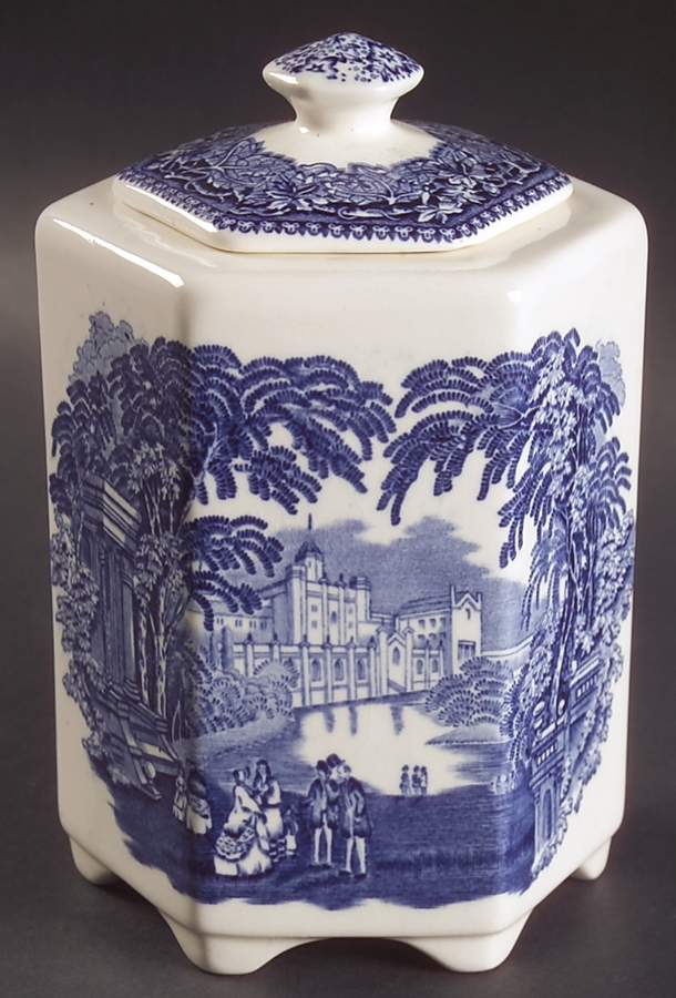 Vista Blue Ming Jar & Lid by Mason's-1