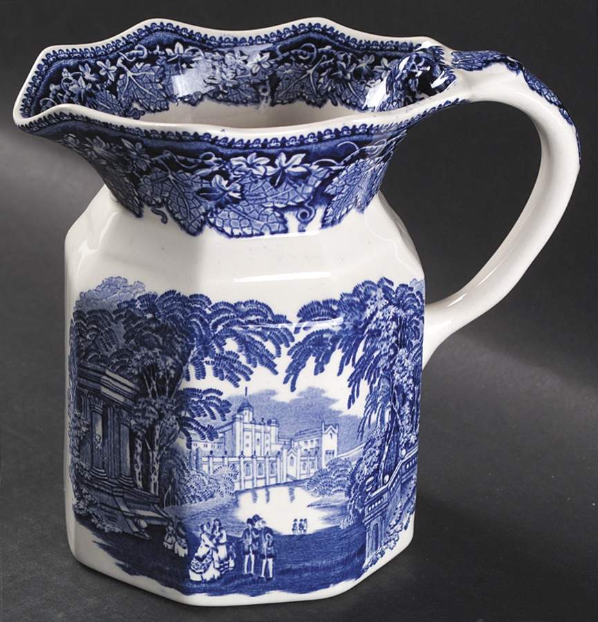 Vista Blue 32 Oz Fenton Jug by Mason's-1