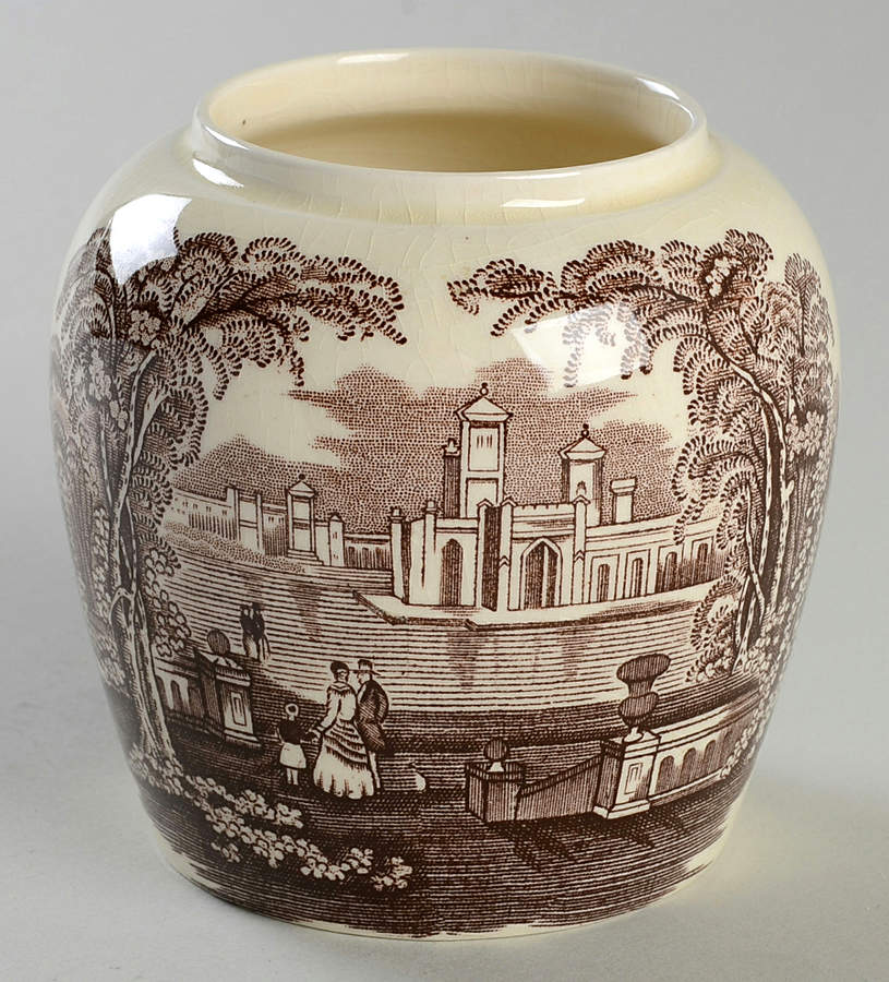 Vista Brown (No Trim) Small Ginger Jar No Lid by Mason's-1