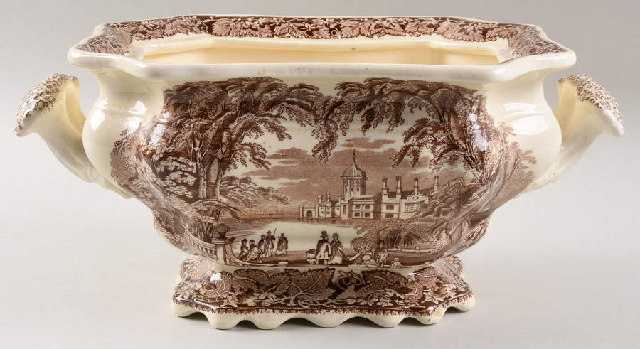 Vista Brown (No Trim) Tureen No Lid by Mason's-1