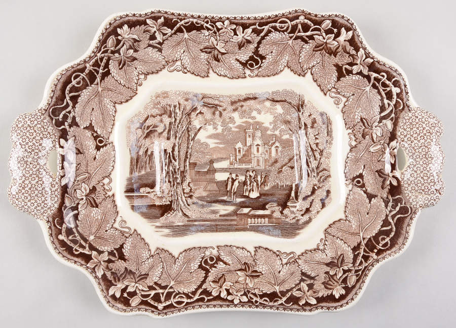 Vista Brown (No Trim) Underplate for Tureen by Mason's-1