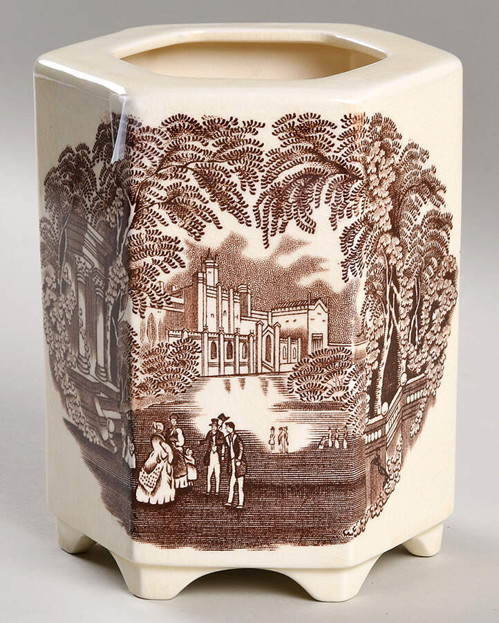 Vista Brown (No Trim) Ming Jar No Lid by Mason's-1