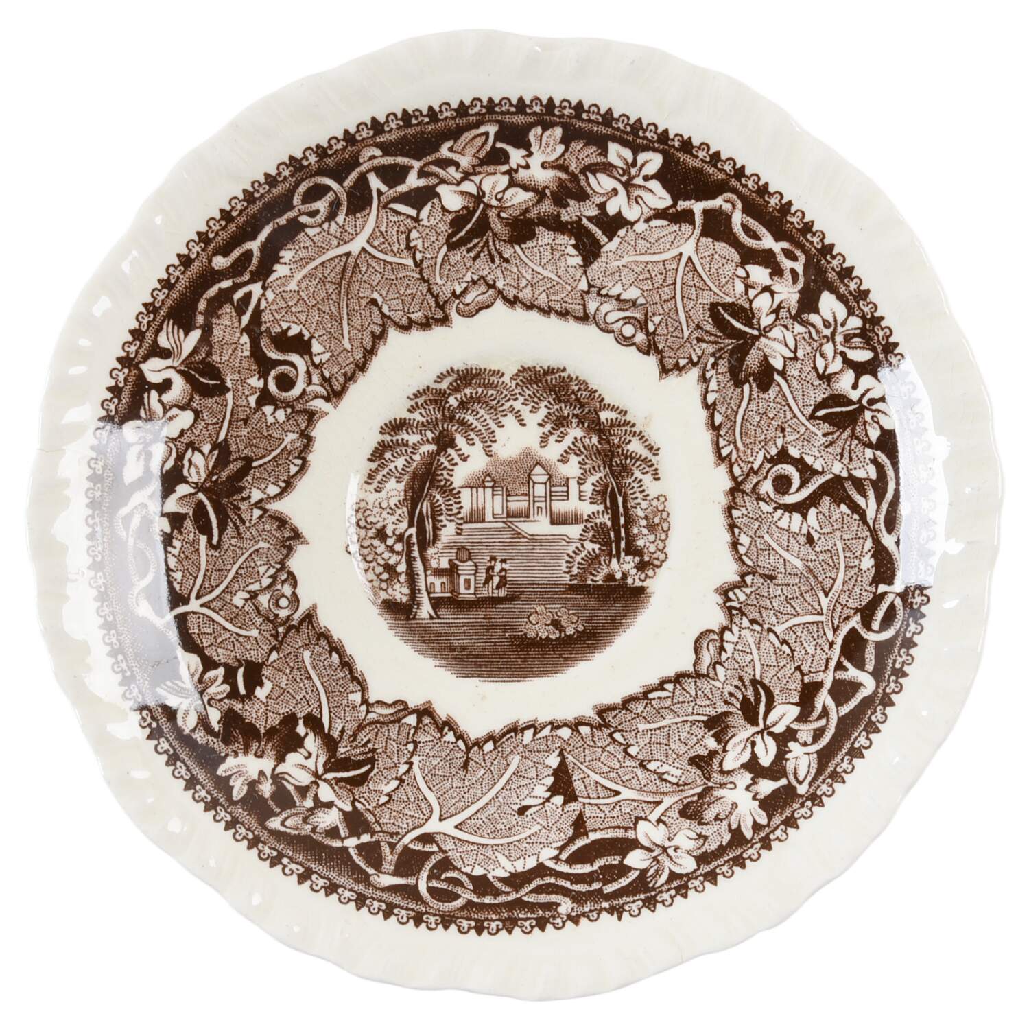 Vista Brown (No Trim) Saucer by Mason's-1