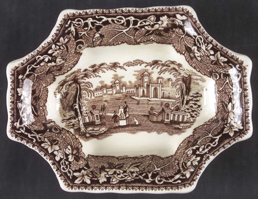 Vista Brown (No Trim) 6" Sweet Meat Dish by Mason's-1