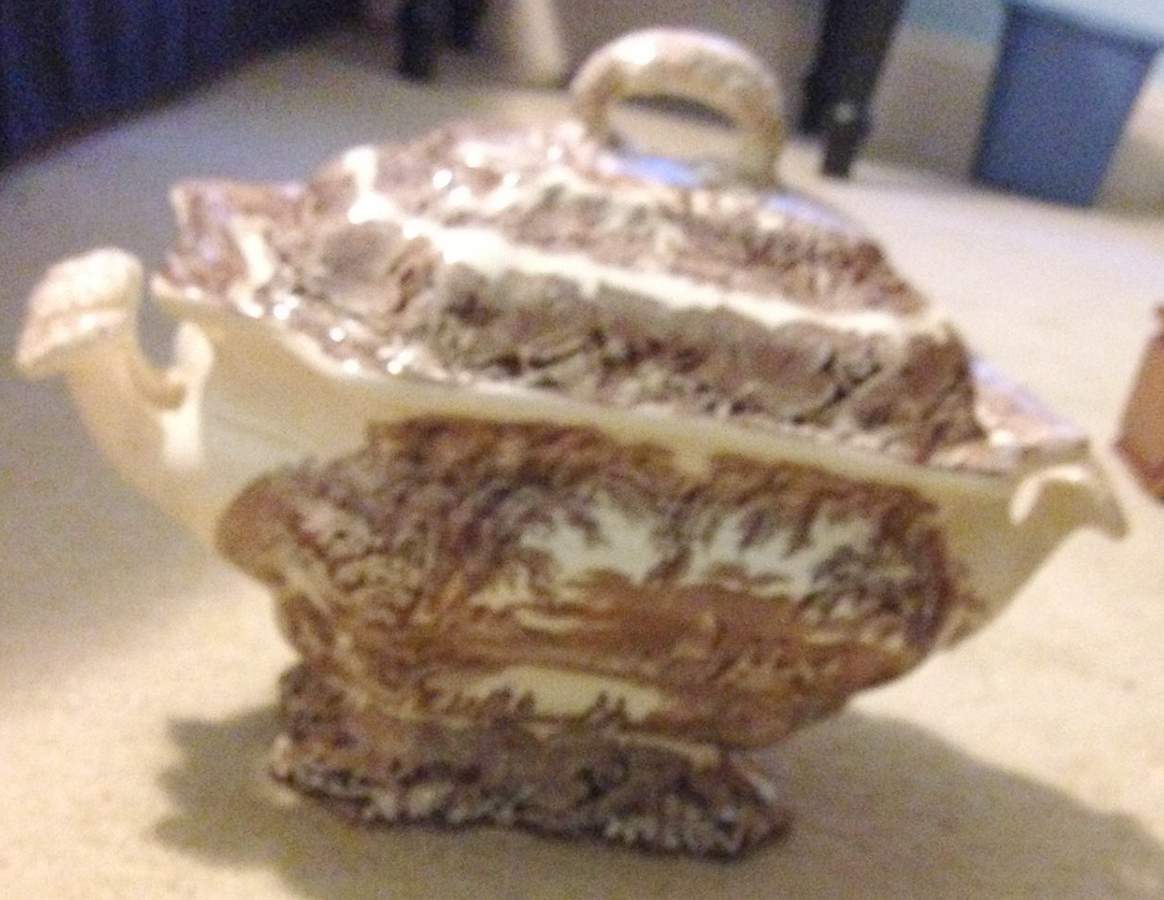 Vista Brown (No Trim) Rectangular Tureen & Lid by Mason's-1