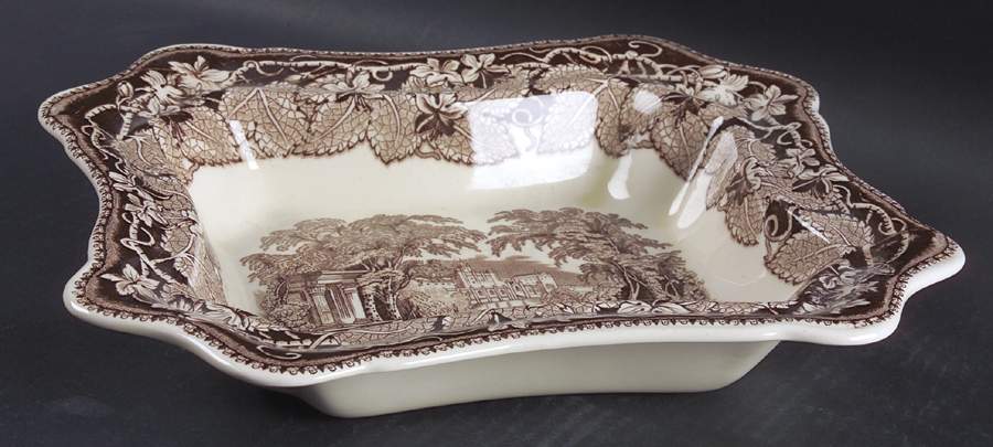 Vista Brown (No Trim) Rectangular Vegetable Bowl No Lid by Mason's-1