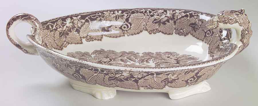Vista Brown (No Trim) Dragon Dish by Mason's-1