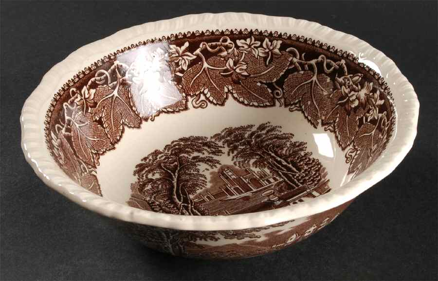 Vista Brown (No Trim) 8" Round Vegetable Bowl by Mason's-1