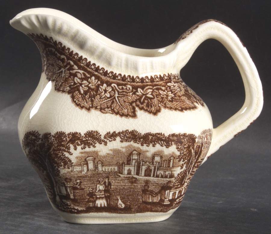 Vista Brown (No Trim) Square Creamer by Mason's-1