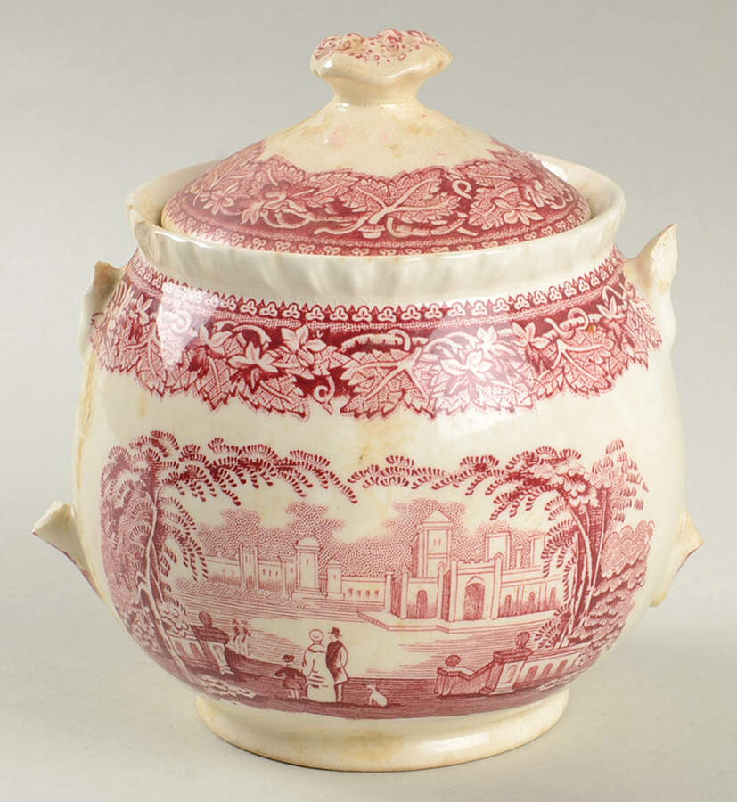 Vista Mulberry Sugar Bowl & Lid by Mason's-1