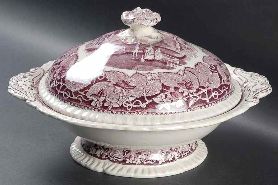 Vista Mulberry Round Covered Vegetable by Mason's-1