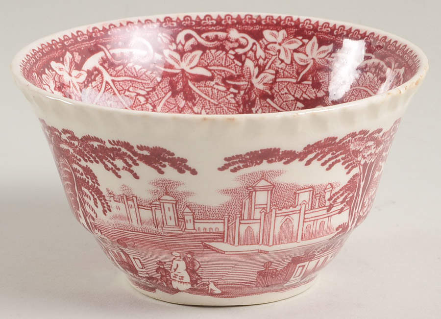 Vista Pink (No Trim) Open Rice/Sugar Bowl by Mason's-1