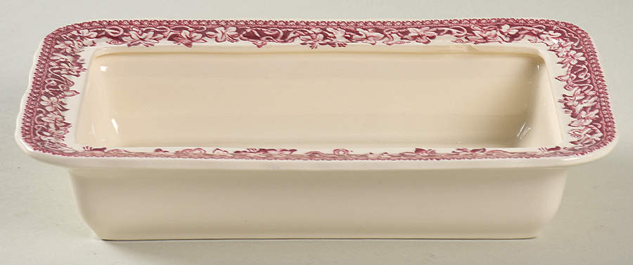 Vista Pink (No Trim) Rectangular Butter No Lid by Mason's-1