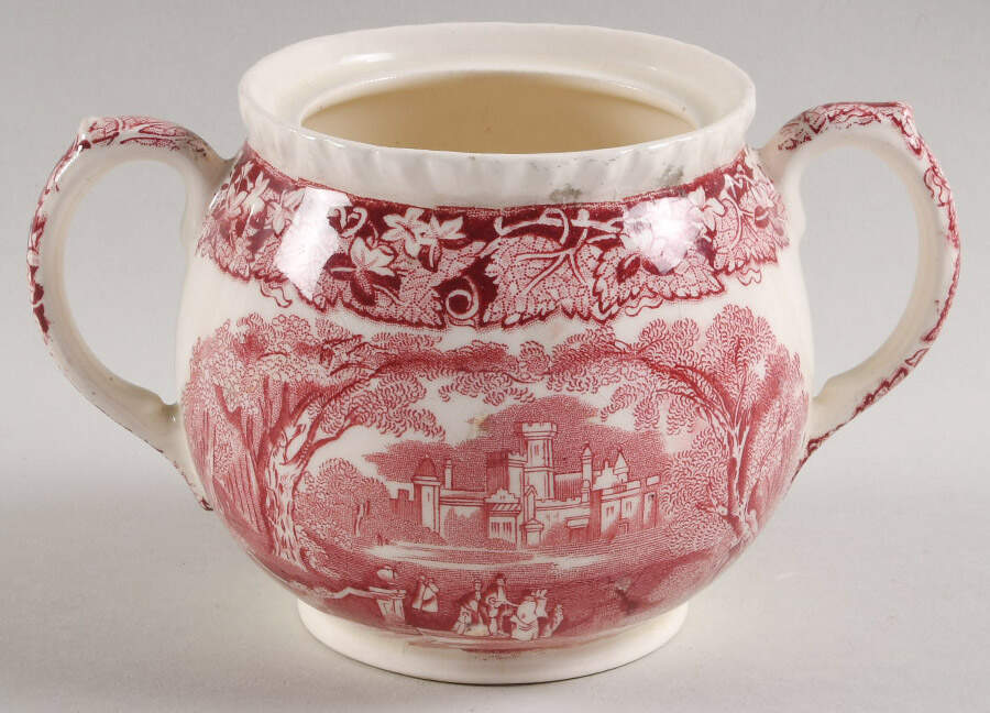 Vista Pink (No Trim) Sugar Bowl No Lid by Mason's-1