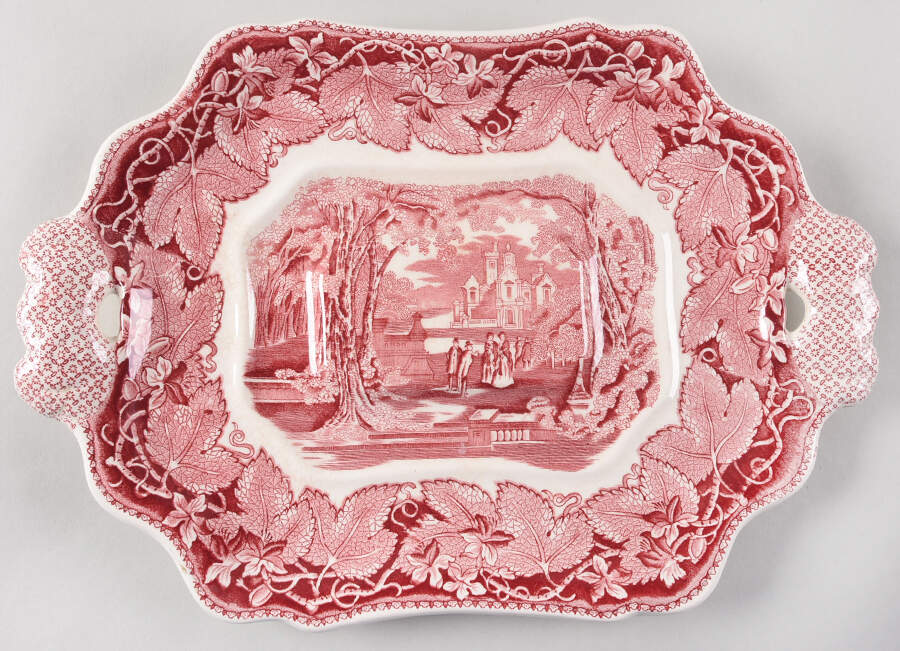 Vista Pink (No Trim) Underplate for Large Bedford Tureen by Mason's-1