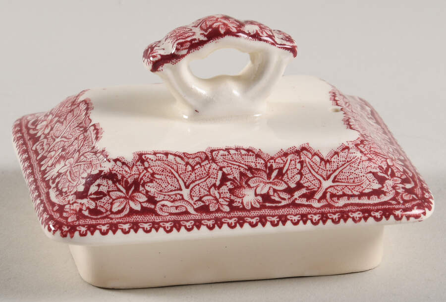 Vista Pink (No Trim) Lid for Fan Teapot by Mason's-1