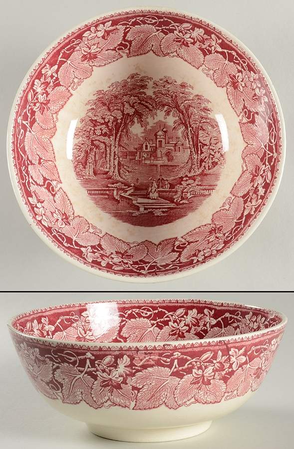 Vista Pink (No Trim) 8" Round Serving Bowl by Mason's-1