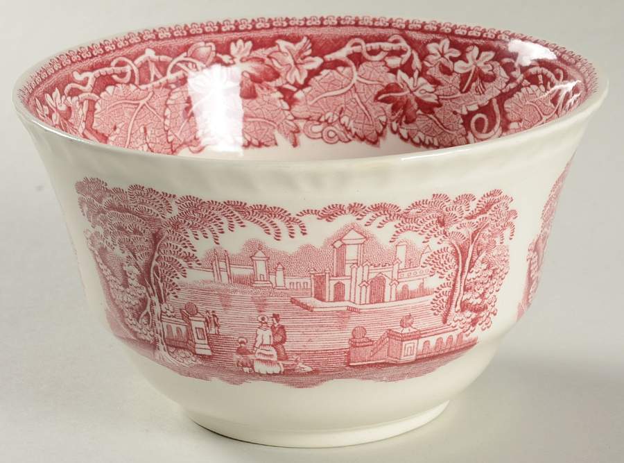 Vista Pink (No Trim) Cranberry Bowl by Mason's-1
