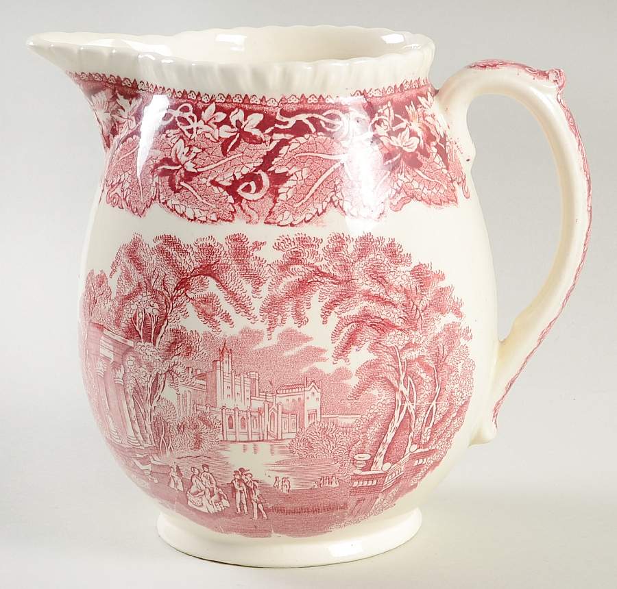 Vista Pink (No Trim) 50 Oz Pitcher by Mason's-1