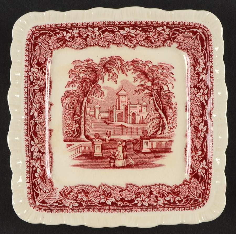 Vista Pink (No Trim) Square Butter No Lid by Mason's-1