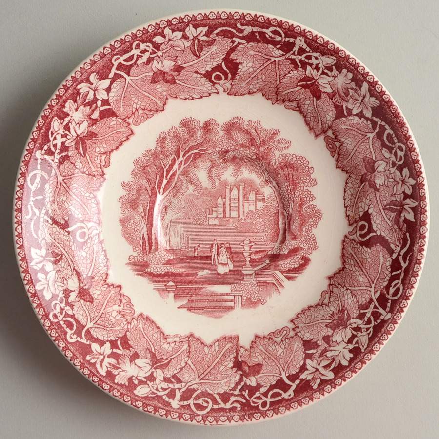 Vista Pink (No Trim) Saucer for Joke Cup by Mason's-1