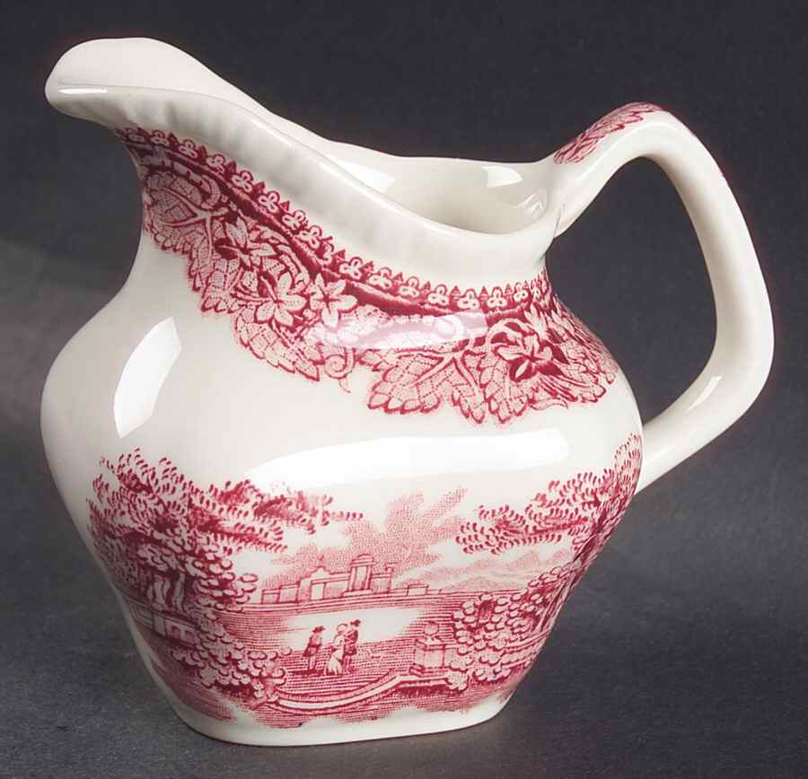 Vista Pink (No Trim) Small Square Fan Creamer by Mason's-1
