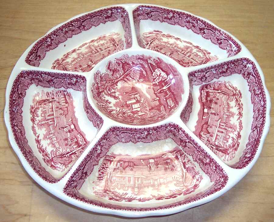 Vista Pink (No Trim) 6-Part Relish by Mason's-1