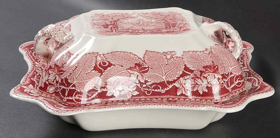 Vista Pink (No Trim) Double Covered Vegetable by Mason's-1