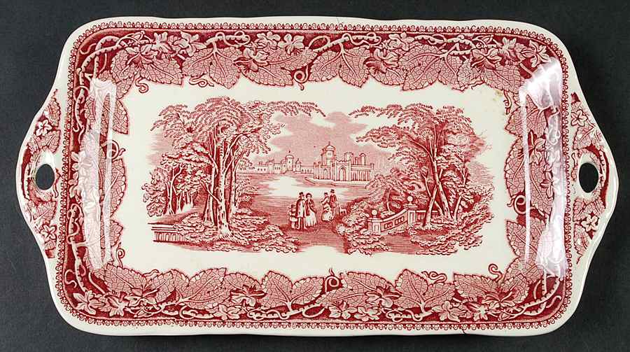 Vista Pink (No Trim) Large Sandwich Tray by Mason's-1