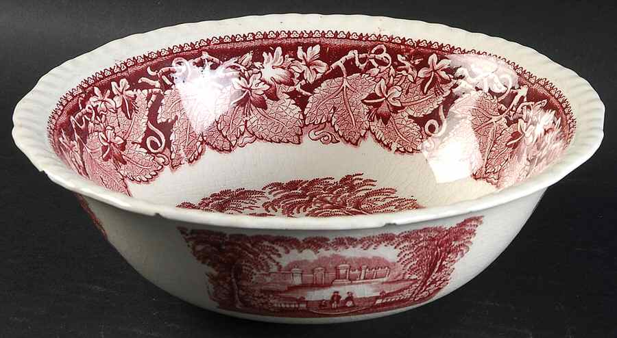 Vista Pink (No Trim) 8" Round Vegetable Bowl by Mason's-1