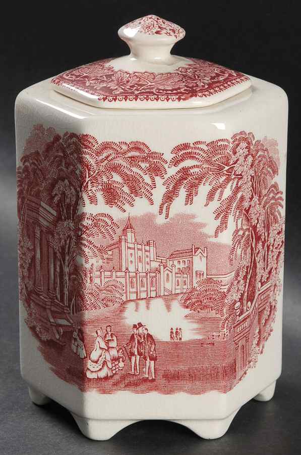Vista Pink (No Trim) Ming Jar & Lid by Mason's-1