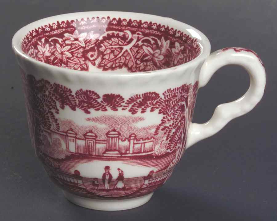 Vista Pink (No Trim) Flat Demitasse Cup by Mason's-1