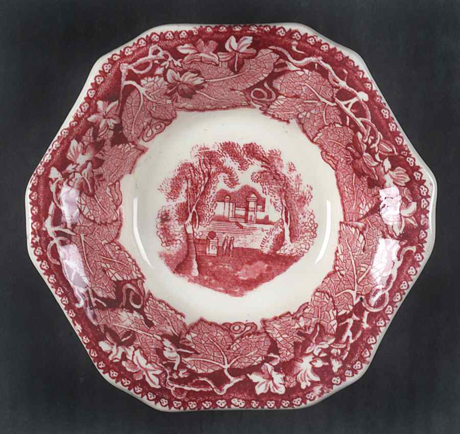 Vista Pink (No Trim) 6-Sided Nut Dish by Mason's-1
